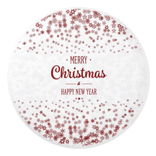 MERRY CHRISTMAS GLITZERN KERAMIKKNAUF (Vorderseite)