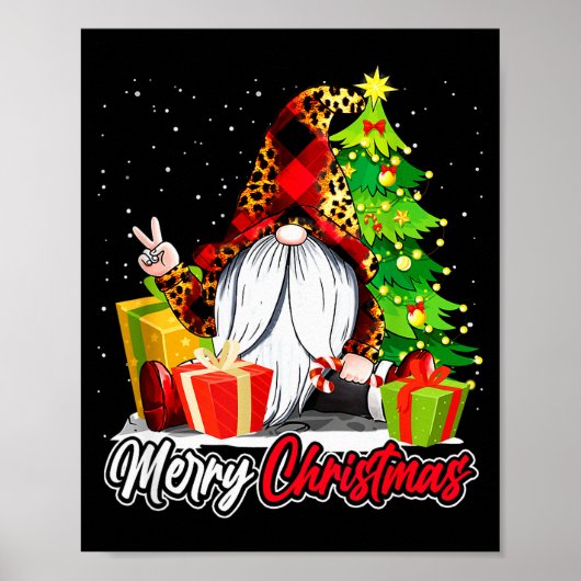 Merry Christmas Gnome Family Matching Pajama Xmas  Poster (Vorne)
