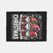 Merry Christmas Gnome Funny Family Christmas Fleecedecke (Vorderseite (Horizontal))