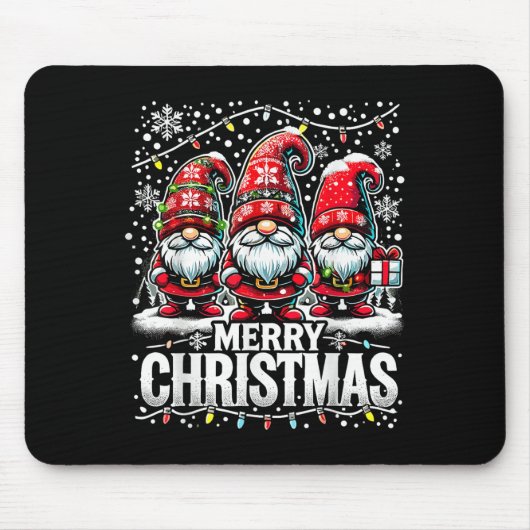 Merry Christmas Gnome Funny Family Christmas  Mousepad (Vorne)