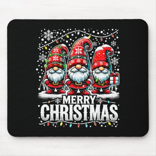 Merry Christmas Gnome Funny Family Christmas  Mousepad (Vorne)