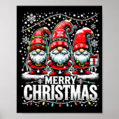 Merry Christmas Gnome Funny Family Christmas Poster (Vorne)