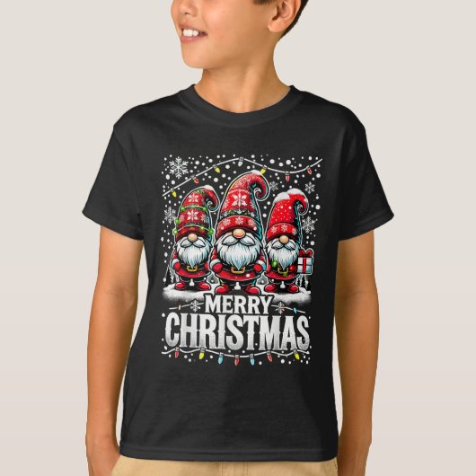 Merry Christmas Gnome Funny Family Christmas T-Shirt (Vorderseite)