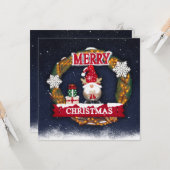 Merry Christmas Gnome  Karte (Vorderseite/Rückseite Beispiel)