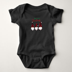 MERRY CHRISTMAS GNOMES BABY STRAMPLER