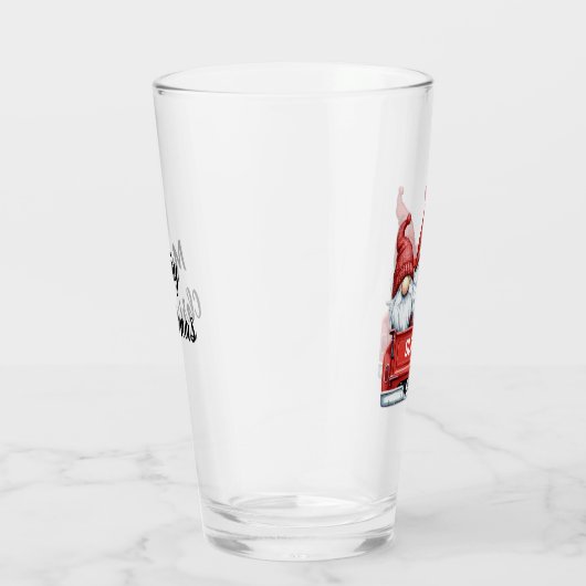 Merry Christmas Gnomes in Truck Glas (Rechts)