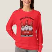 Merry Christmas Gnomes in Truck T-Shirt (Vorderseite)