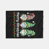 Merry Christmas Gnomes Light Family Gnome Xmas Mat Fleecedecke (Vorderseite (Horizontal))