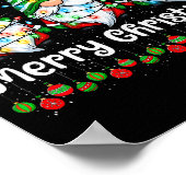 Merry Christmas Gnomes Light Family Gnome Xmas Mat Poster (Ecke)