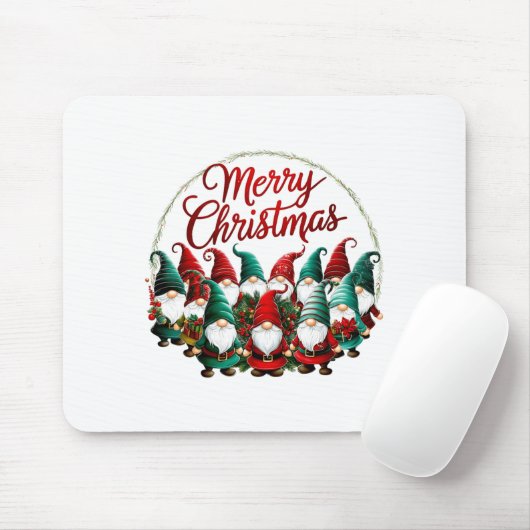 Merry Christmas Gnomes  Mousepad (Mit Mouse)