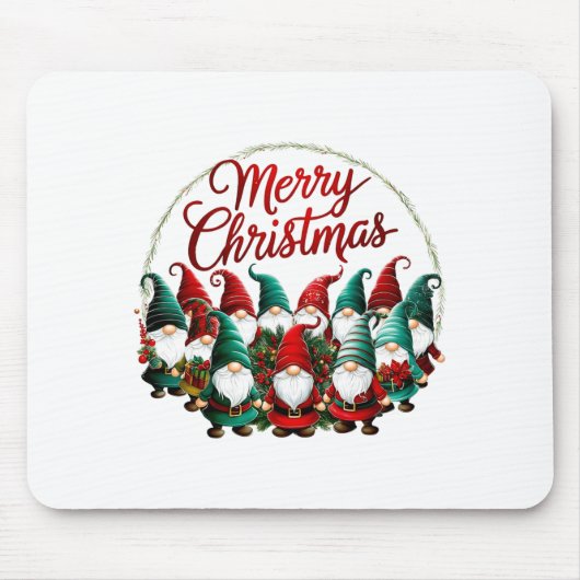 Merry Christmas Gnomes  Mousepad (Vorne)