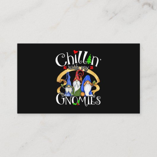 Merry Christmas Gnomes Old Gnome Visitenkarte (Vorderseite)