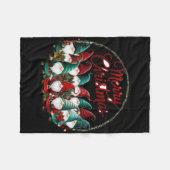 Merry Christmas Gnomes T Shirt Fleecedecke (Vorderseite (Horizontal))