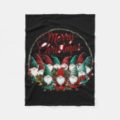 Merry Christmas Gnomes T Shirt Fleecedecke (Vorderseite)