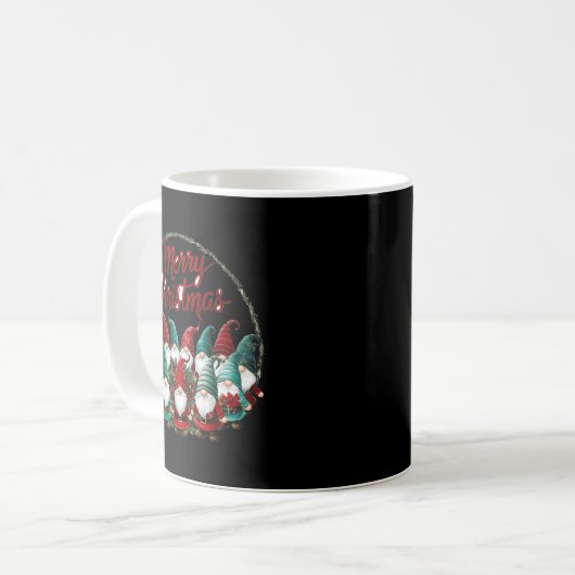 Merry Christmas Gnomes T Shirt Kaffeetasse (Vorderseite Links)