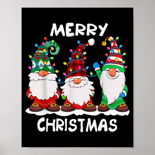 Merry Christmas Gnomes Xmas Family Men Women Poster (Vorne)