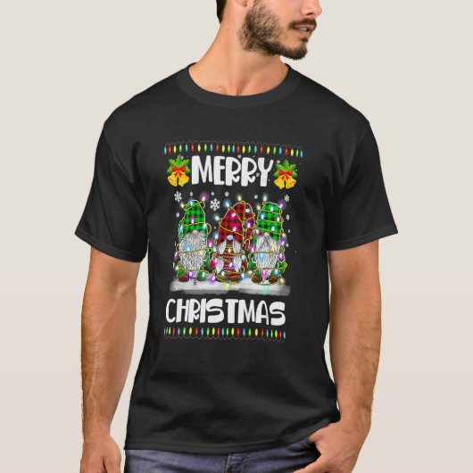 Merry Christmas Gnomes Xmas Matching Family T-Shirt (Vorderseite)
