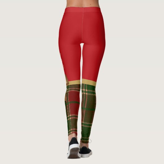Merry Christmas Gold Bow Leggings (Rückseite)