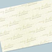 Merry Christmas Gold Calligraphy Script Custom Geschenkpapier Set