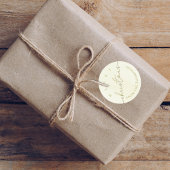 Merry Christmas Gold Calligraphy Script Custom Runder Aufkleber