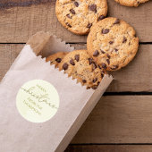 Merry Christmas Gold Calligraphy Script Custom Runder Aufkleber