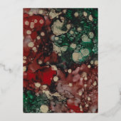 Merry Christmas Gold Folien Feiertagskarte (Rückseite)