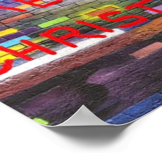 Merry Christmas Graffiti Poster (Ecke)