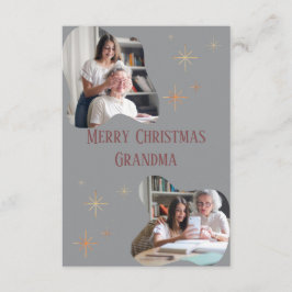 Merry Christmas Grandma – Card with Your Photos Dankeskarte