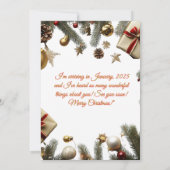 Merry Christmas Grandparents Pregnancy Invitations Einladung (Rückseite)