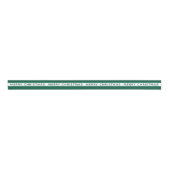 Merry Christmas Green And White Striped Festive Ripsband (Vorderseite)