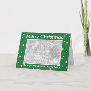 MERRY CHRISTMAS! Green Customizable My Dog Abstimm Feiertagskarte