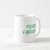 MERRY CHRISTMAS Green Kaffeetasse (VorderseiteRechts)