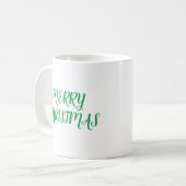 MERRY CHRISTMAS Green Kaffeetasse (Vorderseite Links)