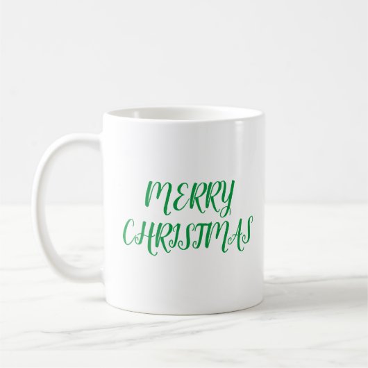 MERRY CHRISTMAS Green Kaffeetasse (Links)