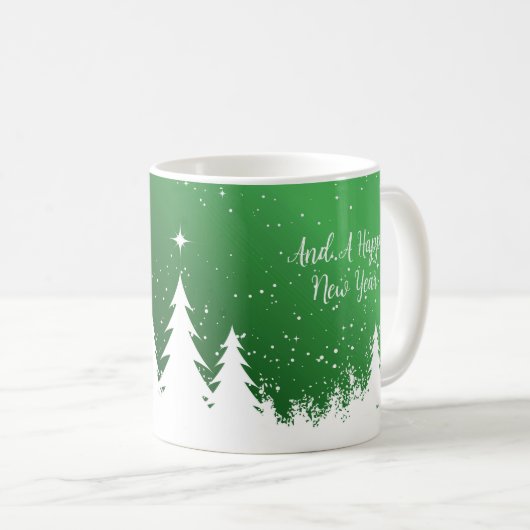  Merry Christmas Green Mug Kaffeetasse (VorderseiteRechts)