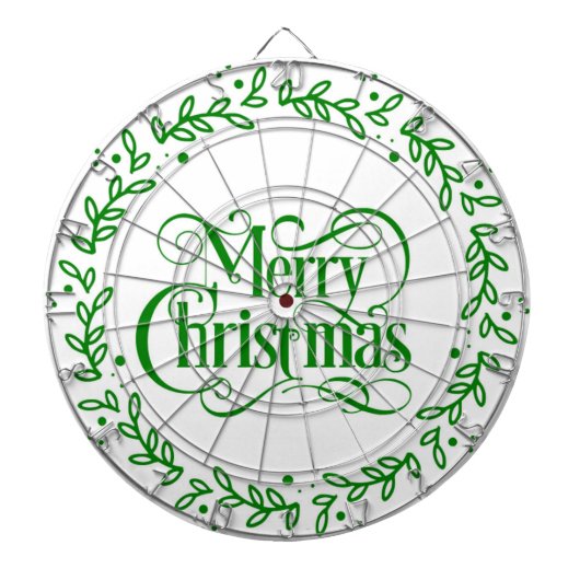 MERRY CHRISTMAS GREEN WREATH DARTSCHEIBE (vorne)