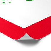 MERRY CHRISTMAS GREEN WREATH POSTER (Ecke)
