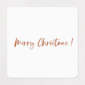 Merry Christmas  greeting bear and bunny stickers Etiketten (Design 1)
