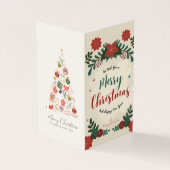 Merry Christmas Greeting Card Off-White Design (Vorderseite)