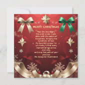 Merry Christmas Greeting Card with Festive Ribbons Ankündigung (Vorderseite)