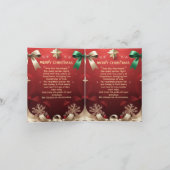 Merry Christmas Greeting Card with Festive Ribbons Karte (Innenseite)