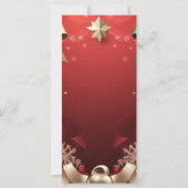 Merry Christmas Greeting Card with Festive Ribbons Karte (Rückseite)