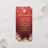 Merry Christmas Greeting Card with Festive Ribbons Karte (Vorderseite/Rückseite Beispiel)