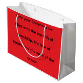 Merry Christmas! Große Geschenktüte (Rückseite Schrägansicht)