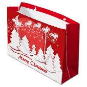 Merry Christmas Große Geschenktüte (Rückseite Schrägansicht)