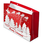 Merry Christmas Große Geschenktüte (Vorderseite Schrägansicht)