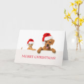 MERRY CHRISTMAS Grußkarten-Hund und CAT Karte (Gelbe Blume)