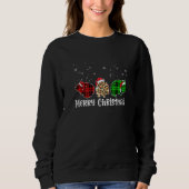 Merry Christmas Guinea pig Animals Leopard Buffalo Sweatshirt (Vorderseite)