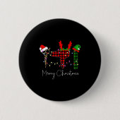Merry Christmas Hairstylist Funny Tool Hairdresser Button (Vorderseite)
