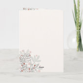 Merry Christmas hand drawn mistletoe  Karte (Rückseite)